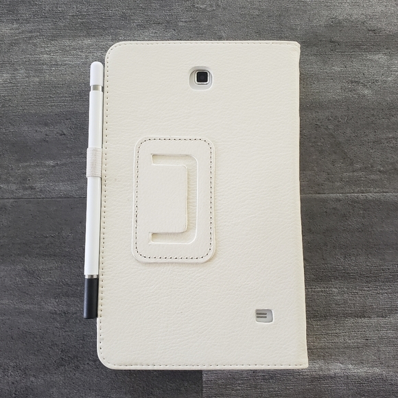 White Samsung Galaxy Tab 4 Unlocked w/Case - Picture 8 of 8